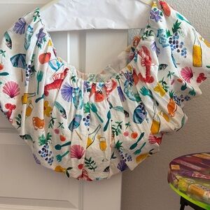 Show Me Your MuMu Colorful off the shoulder Crop Top